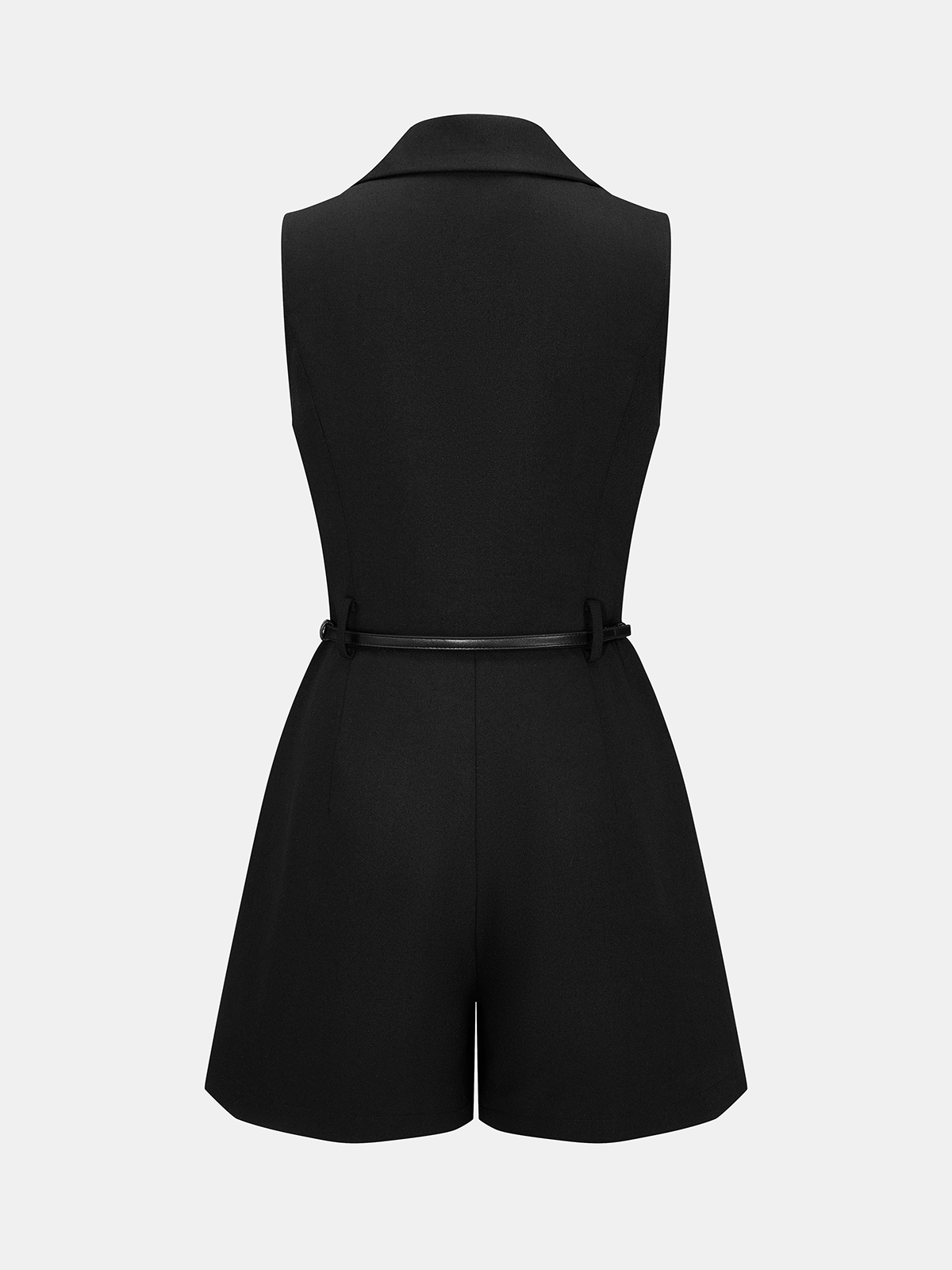 Belted Sleeveless Blazer Romper