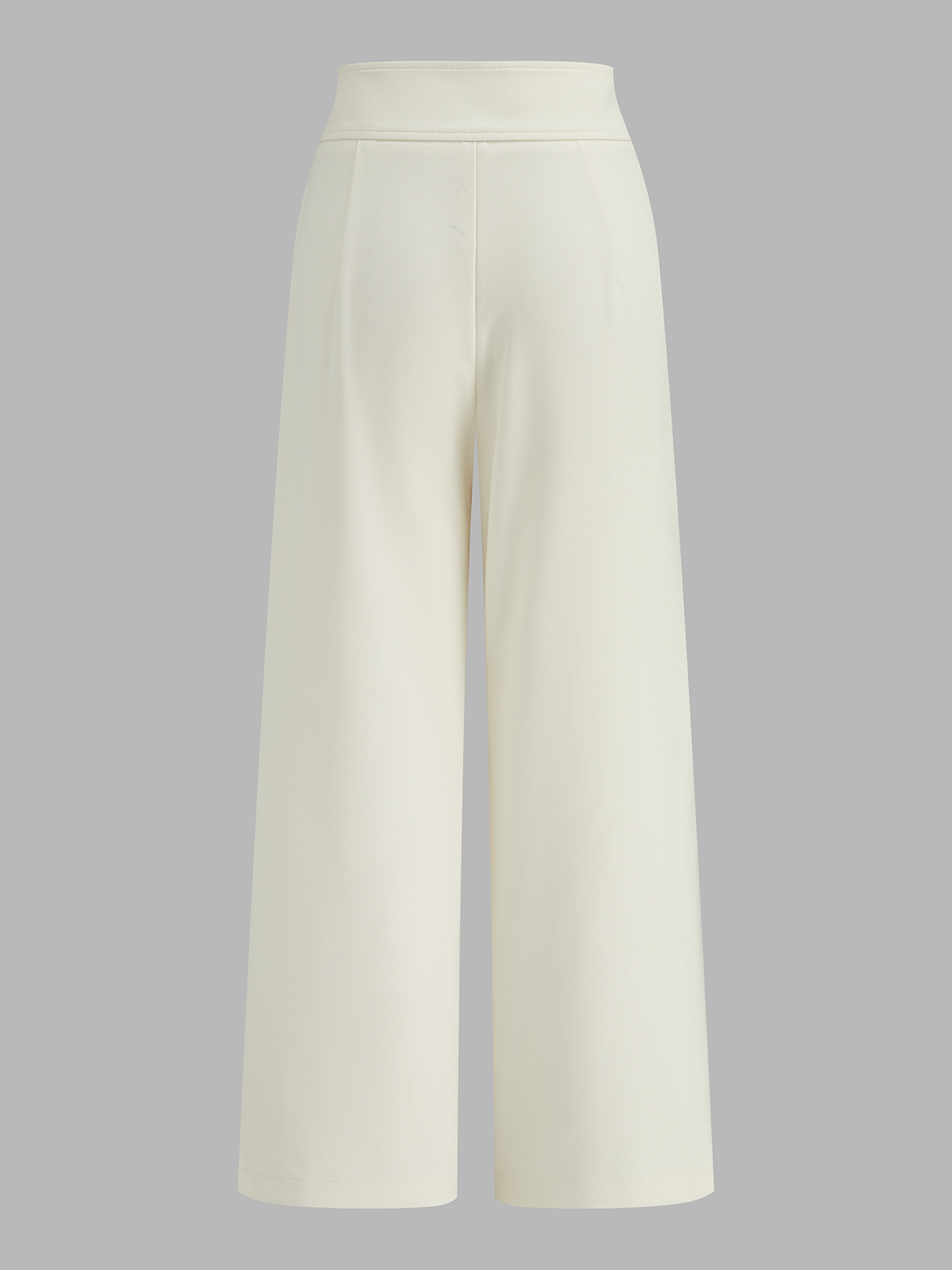 Metal Button Straight-Leg Cropped Pants