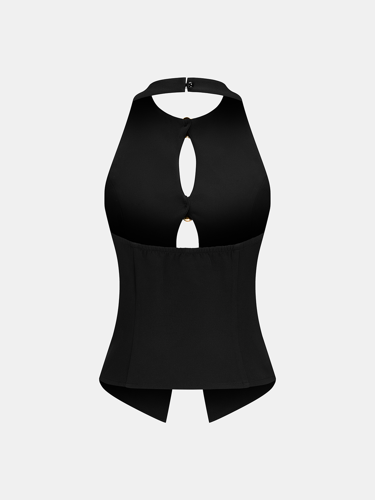 Rose Detail Cut-Out Halter Top & Pants Set