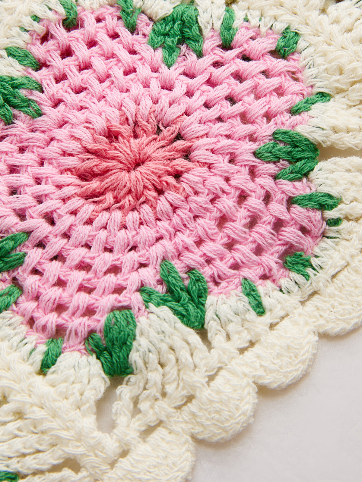 Floral Crochet Sleeveless Knit Vest