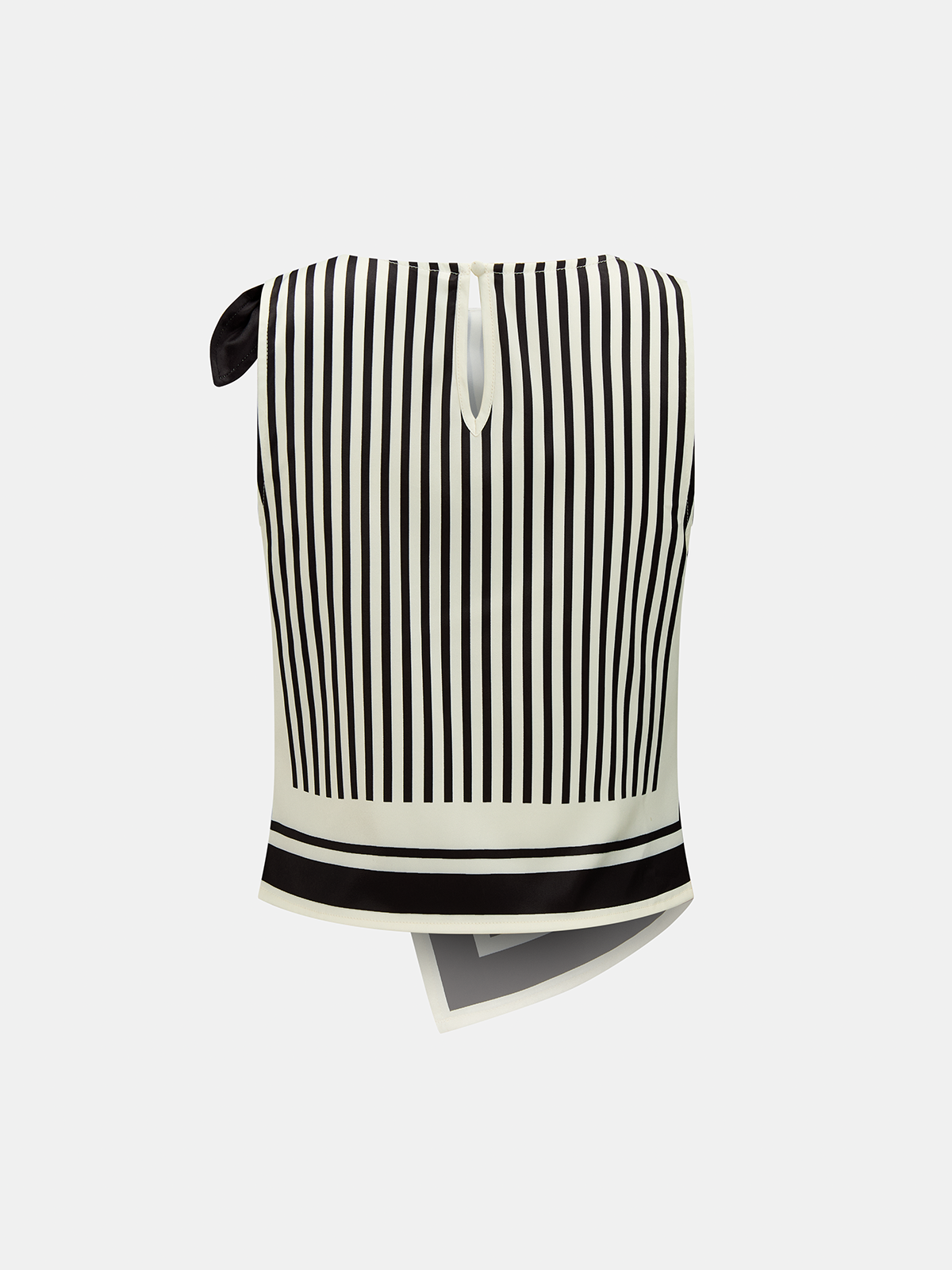 Tie Shoulder Striped Top & Wide Leg Pants Set