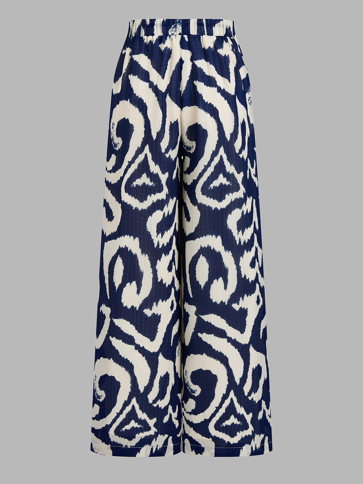 Tie-Back Crop Top & Abstract Print Pants Set