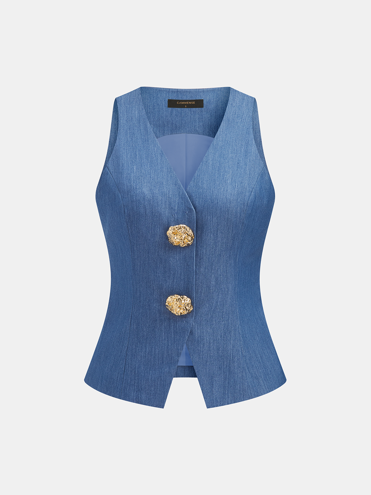 Tailored Buttoned Vest & Wide-Leg Pants Set