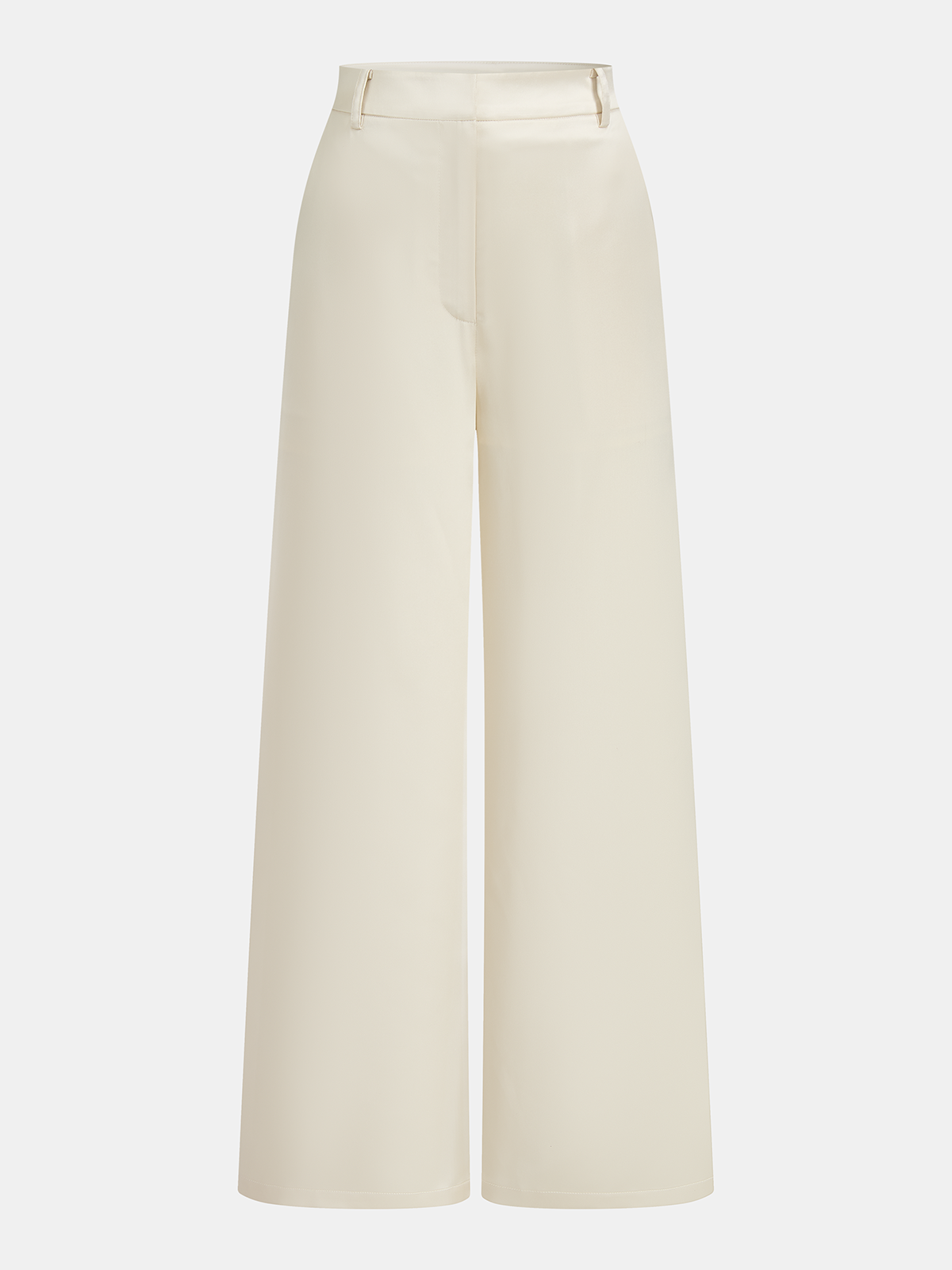 Satin Draped Top & Wide-Leg Pants Set
