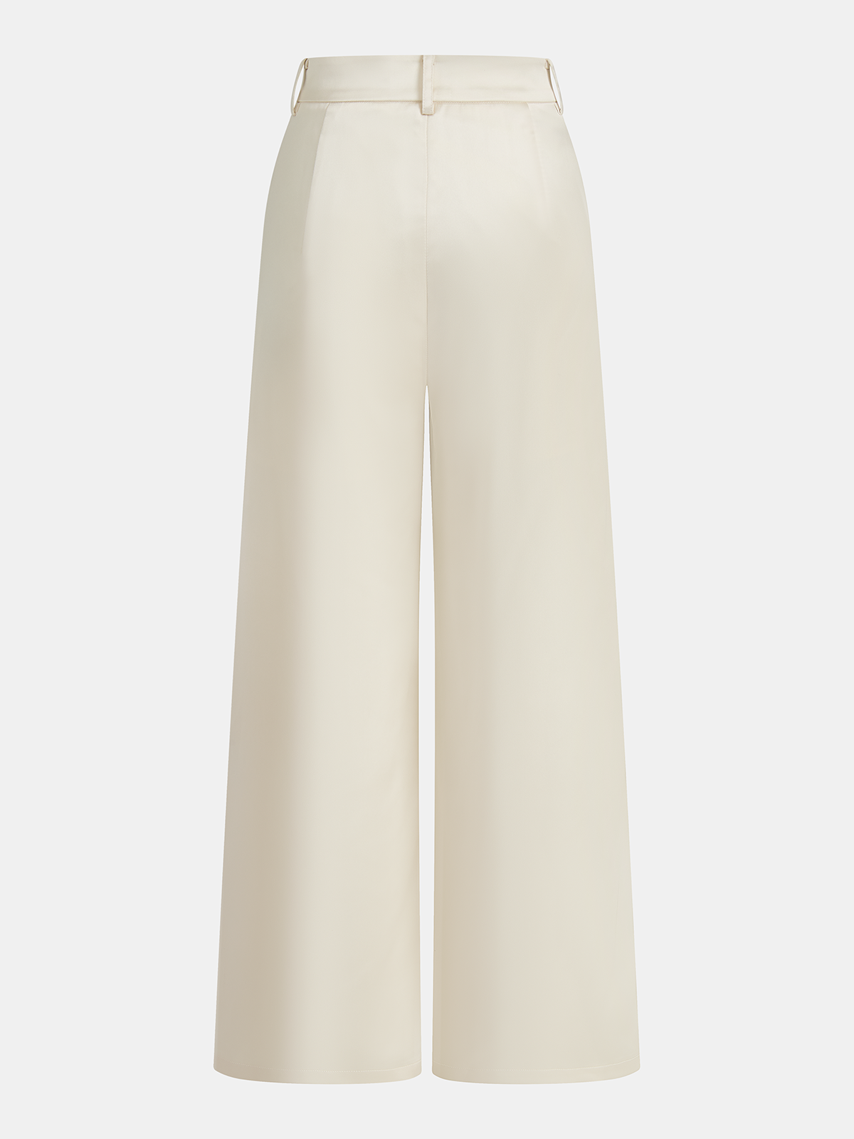 Satin Draped Top & Wide-Leg Pants Set