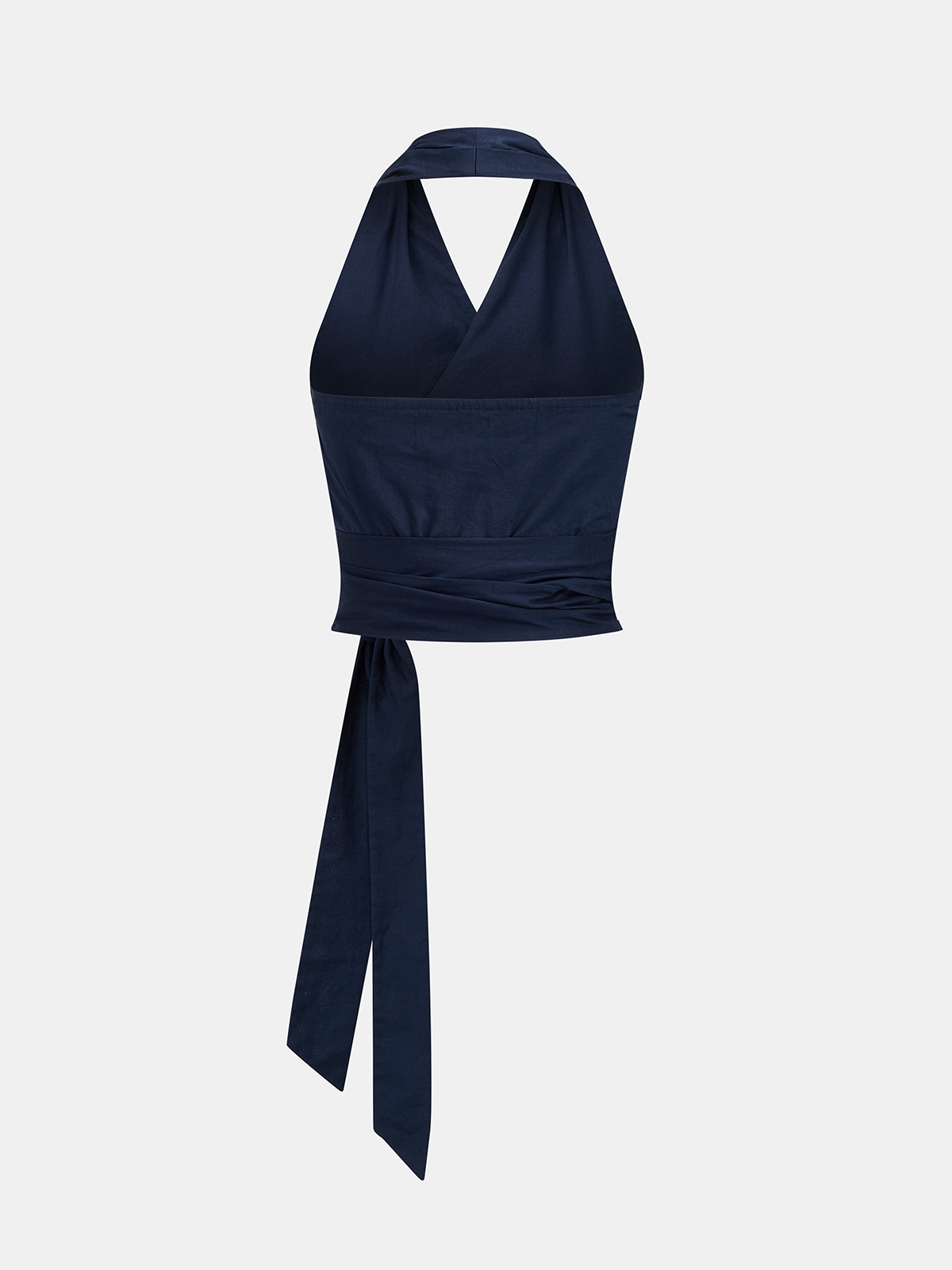 Cotton Linen Halter Wrap Top & Pants Set