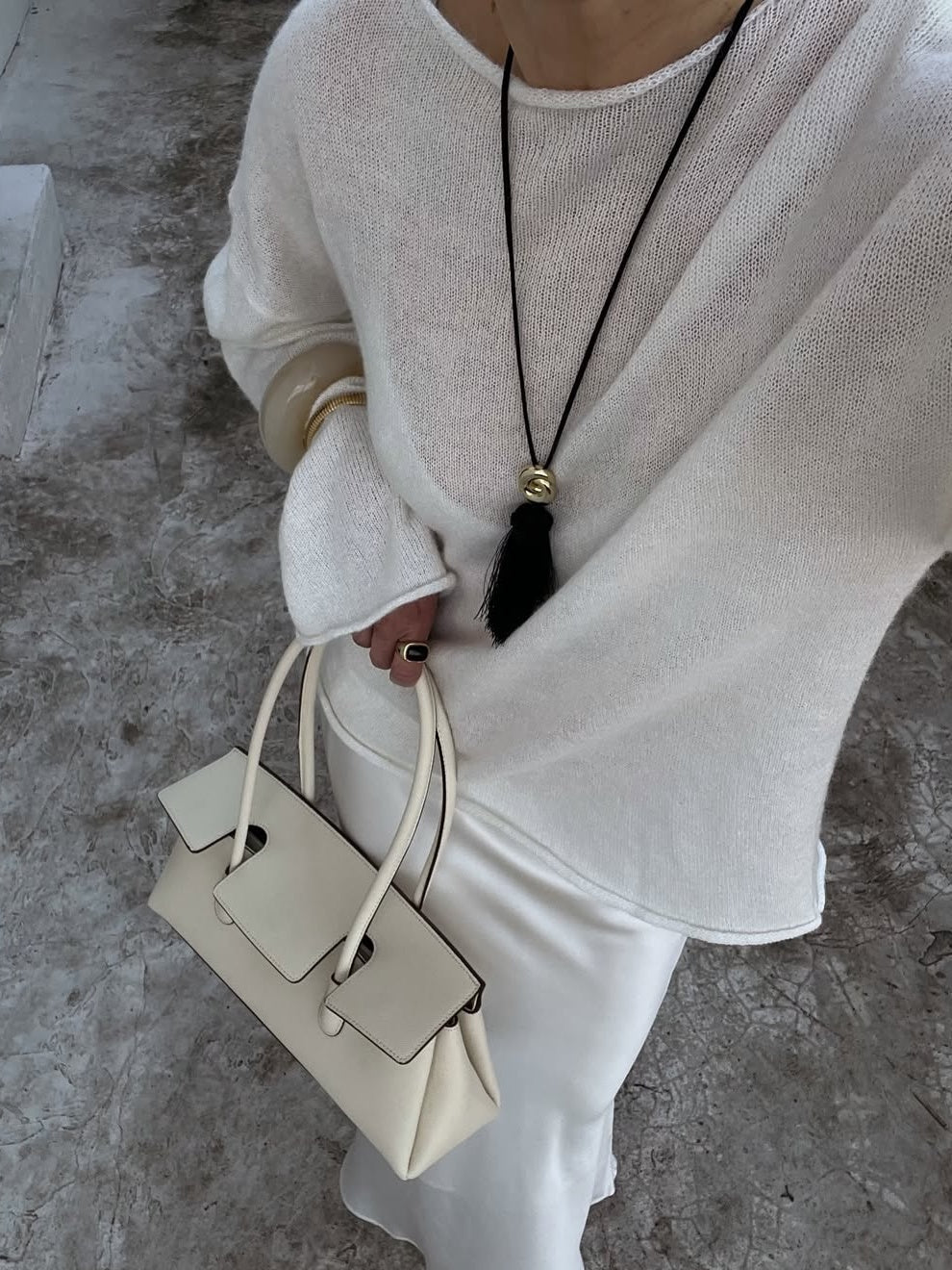 Hollow Draped Snug Knit Top