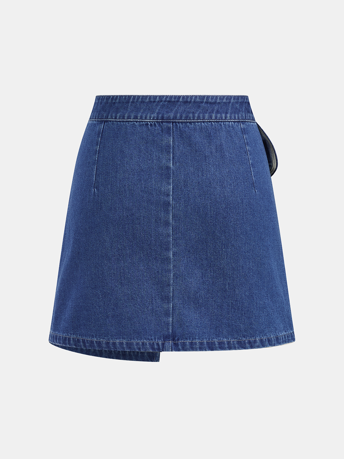 Bow Detail Denim Mini Skirt