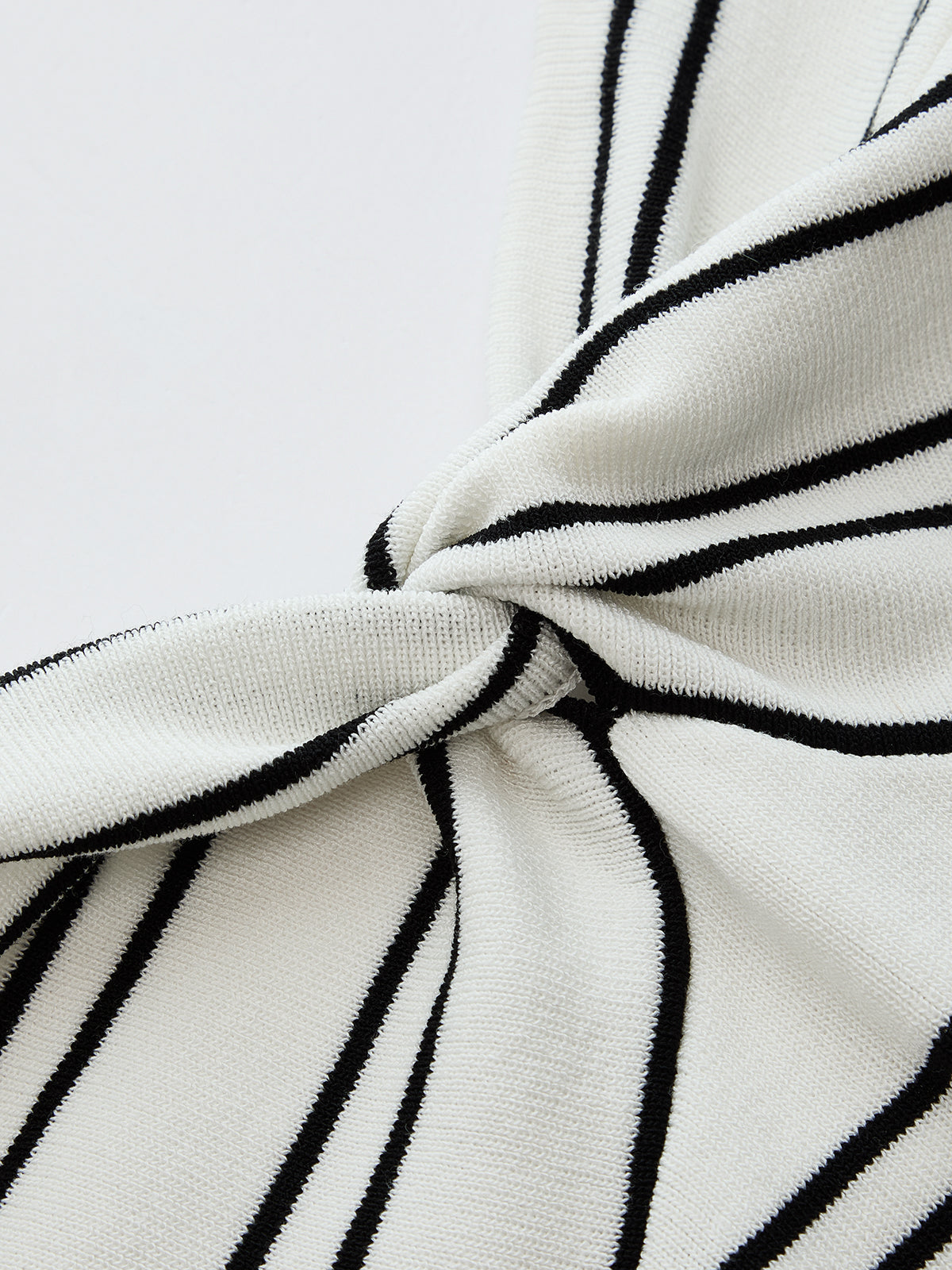 Striped Halter Knit Midi Dress