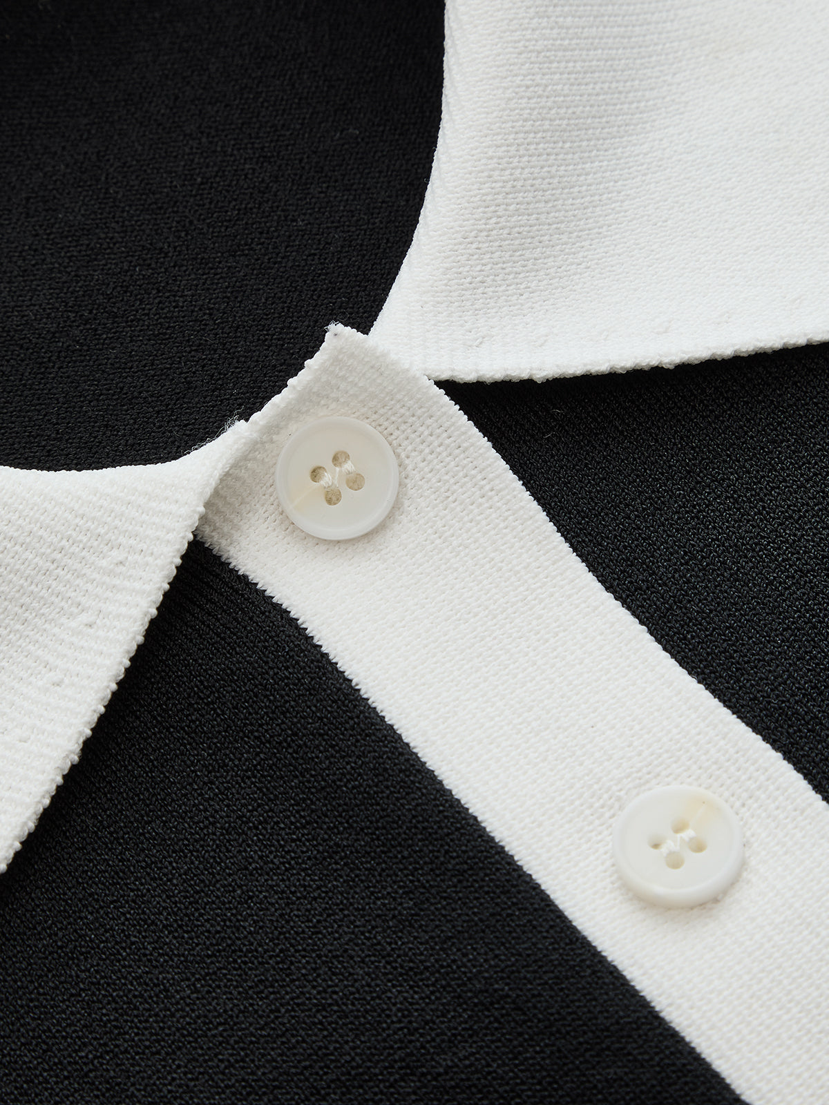 Color Block Sleeveless Polo Knit Top