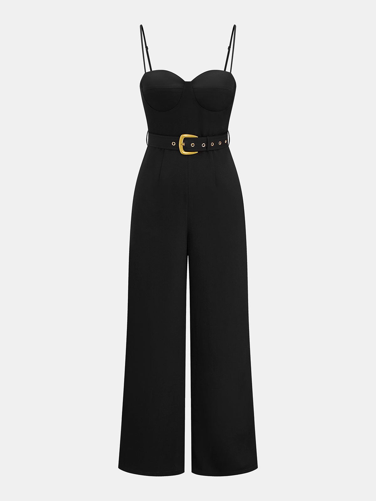Belted Cami Wide Leg Jumpsuit