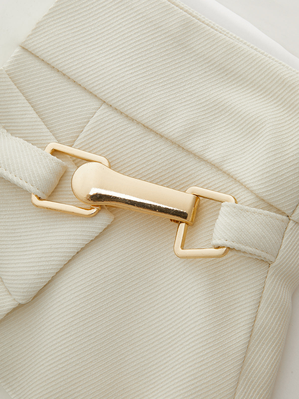 Asymmetric Buckle Detail Mini Skirt