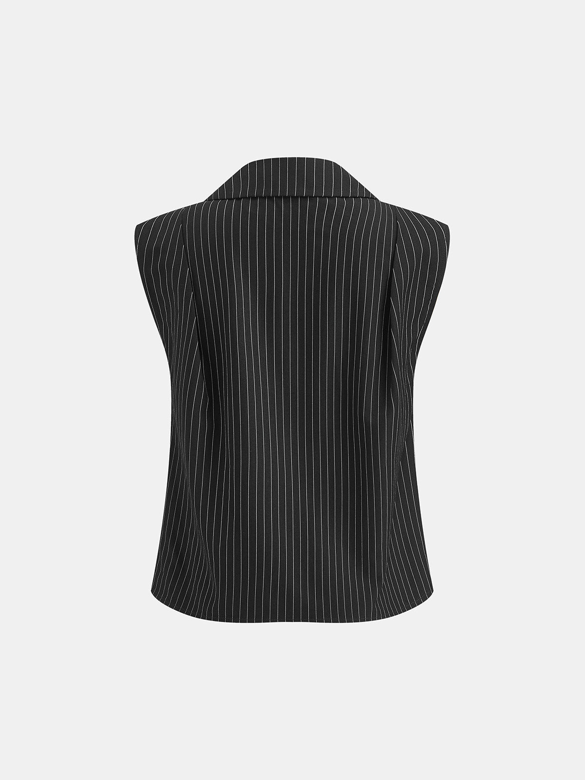 Pinstriped Sleeveless Shirt & Pants Set