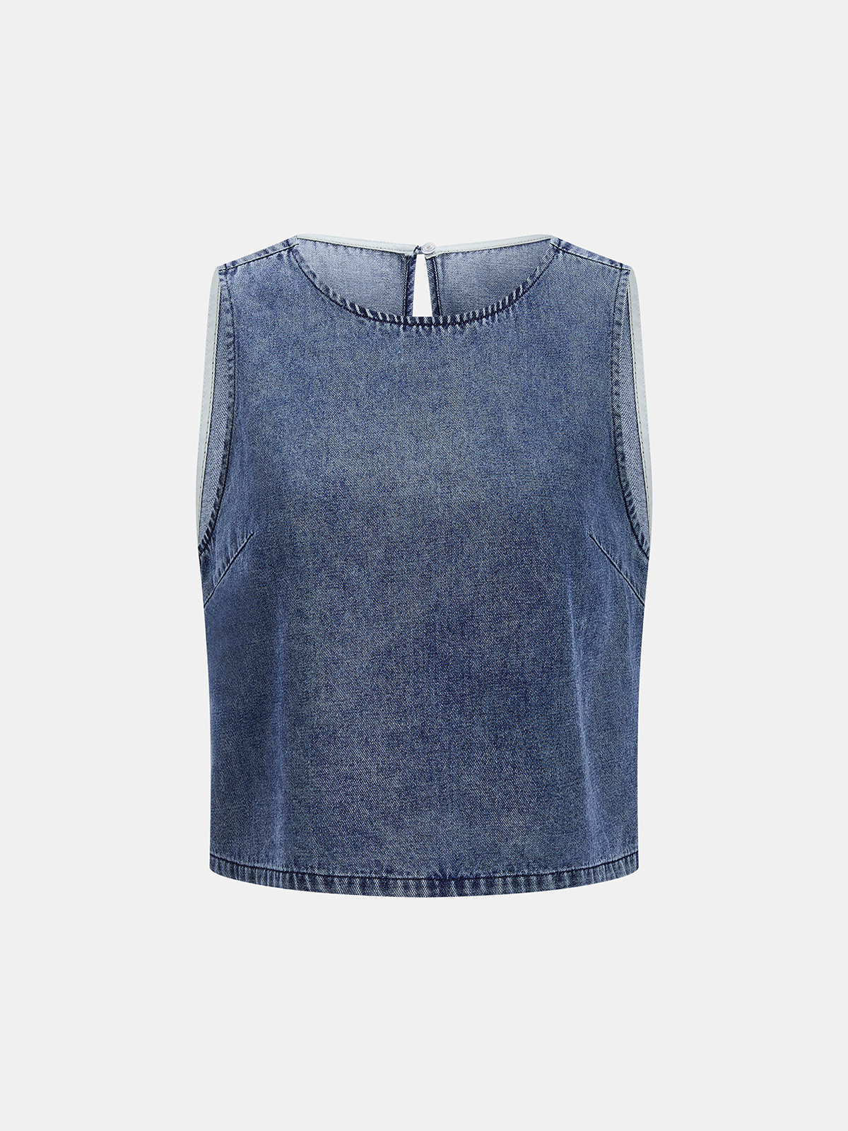 Sleeveless Denim Top & Drawstring Jeans Set