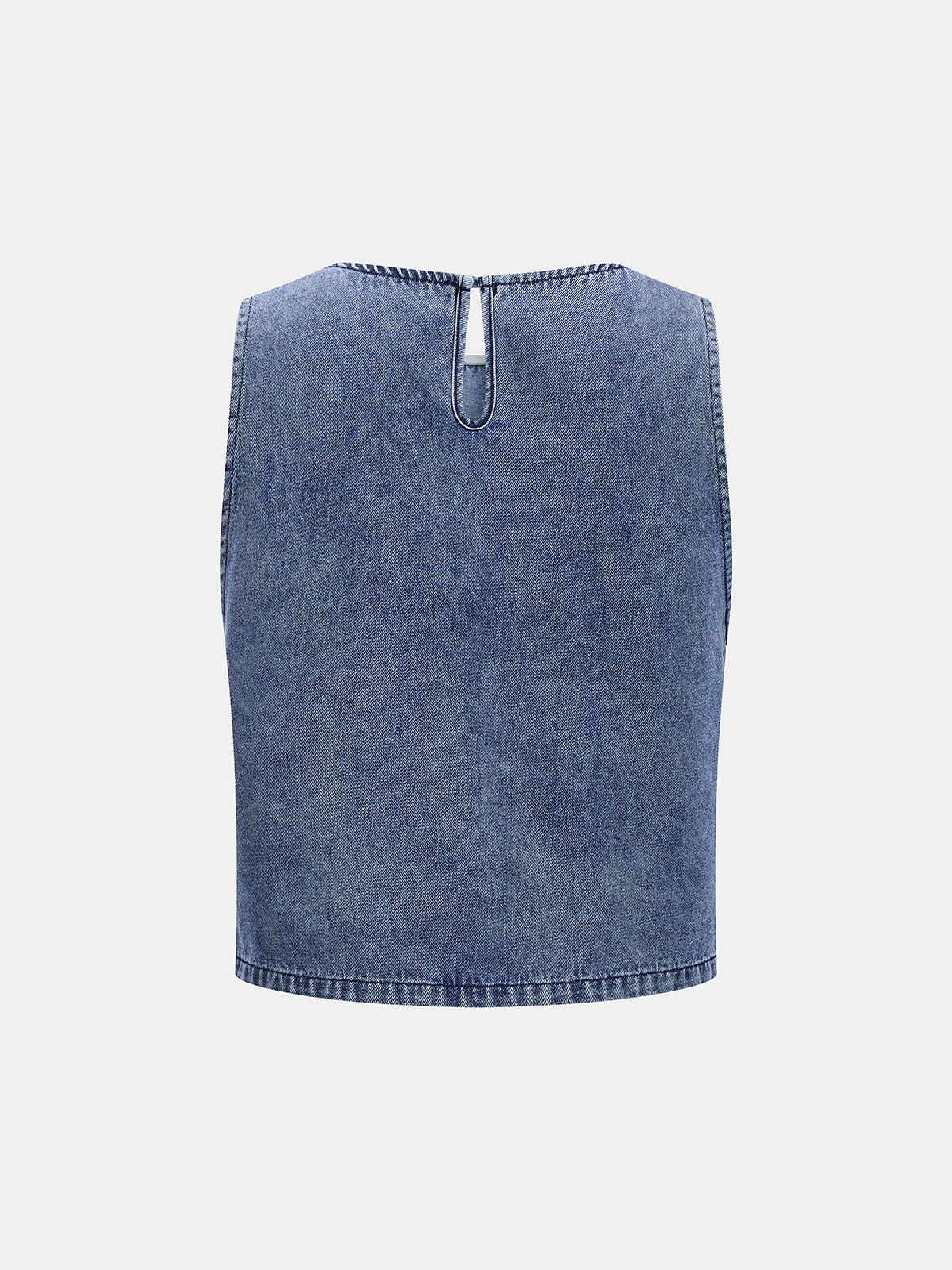 Sleeveless Denim Top & Drawstring Jeans Set