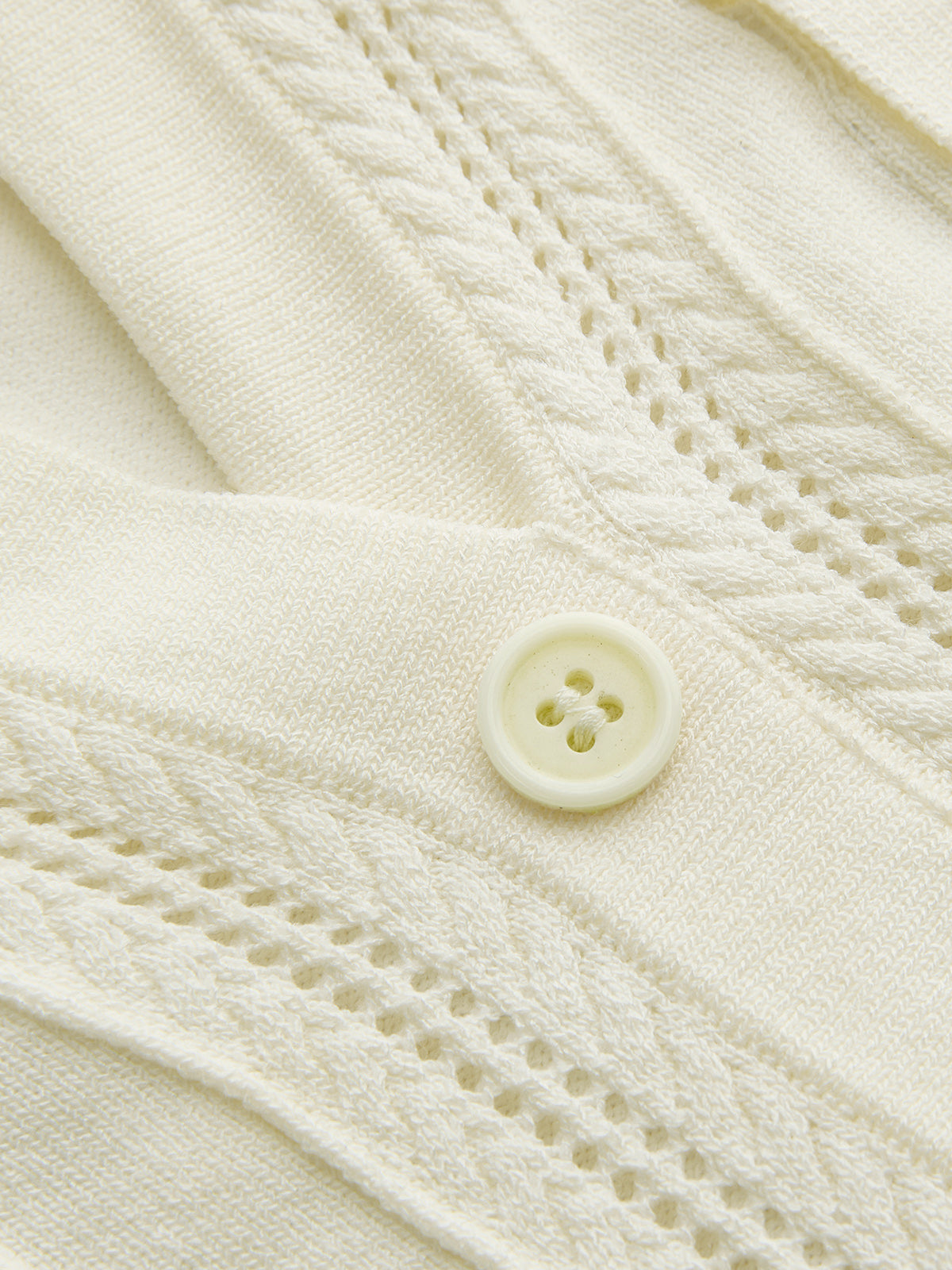 Ruffled Button-Down Knit Top