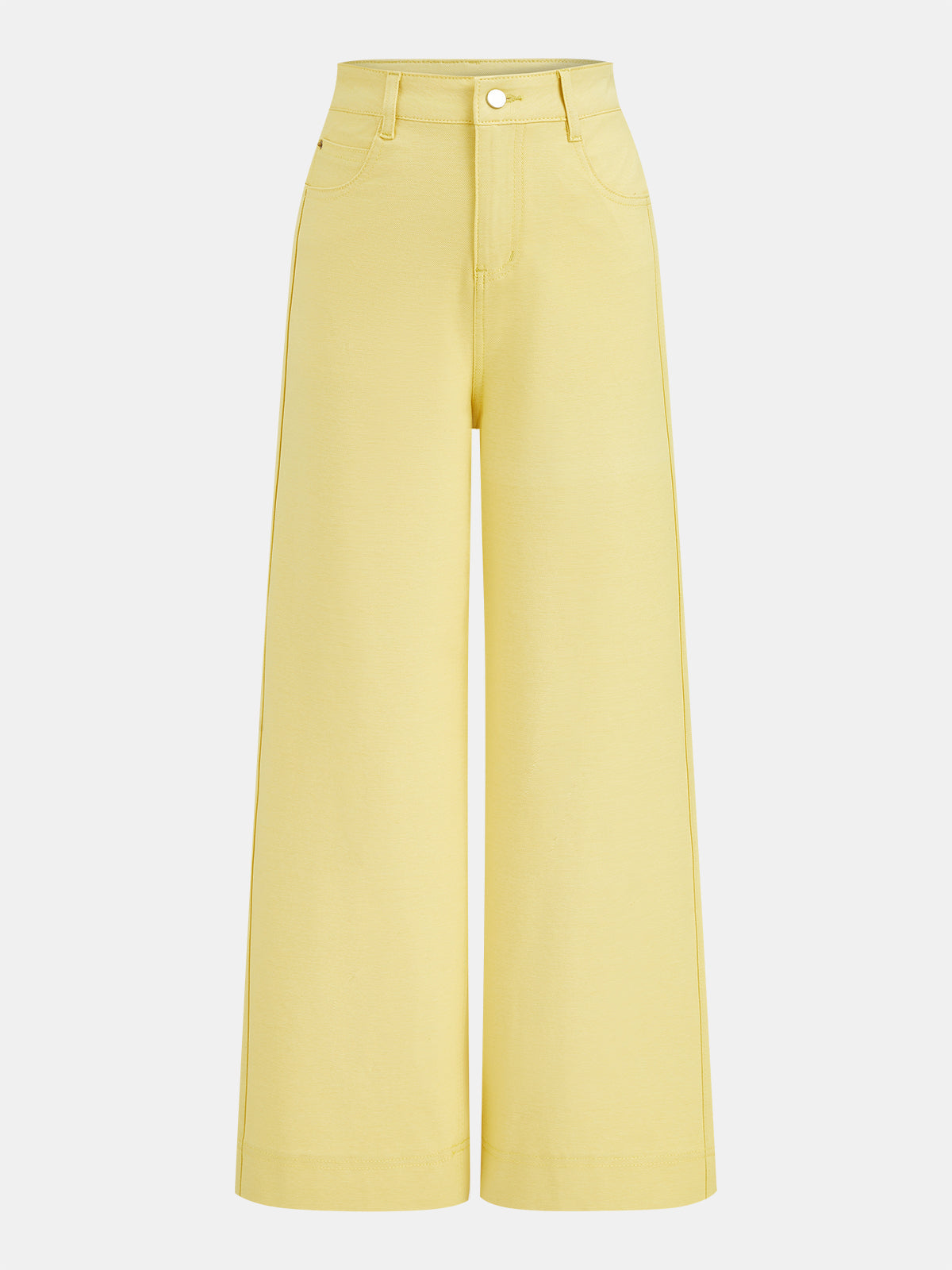 High Waisted Wide Leg Denim Pants