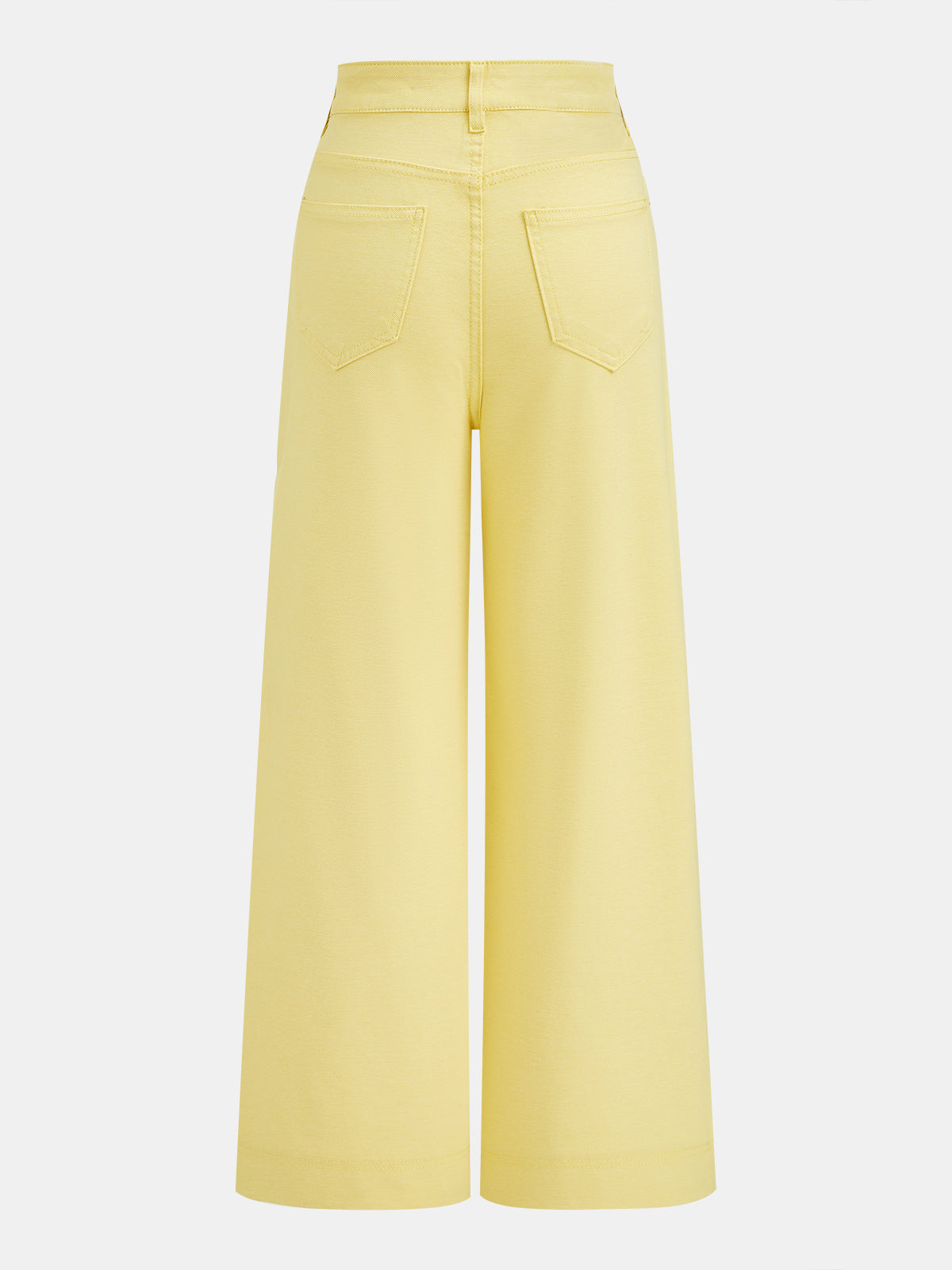 High Waisted Wide Leg Denim Pants