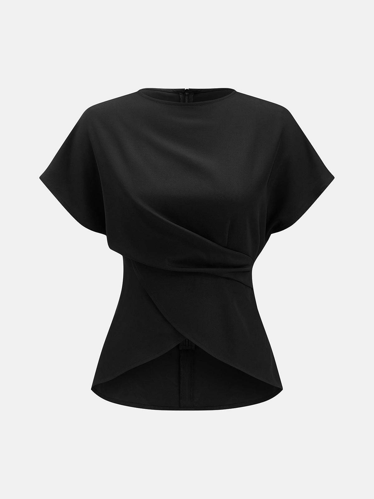 Tie-Back Satin Top & Pleated Pants Set