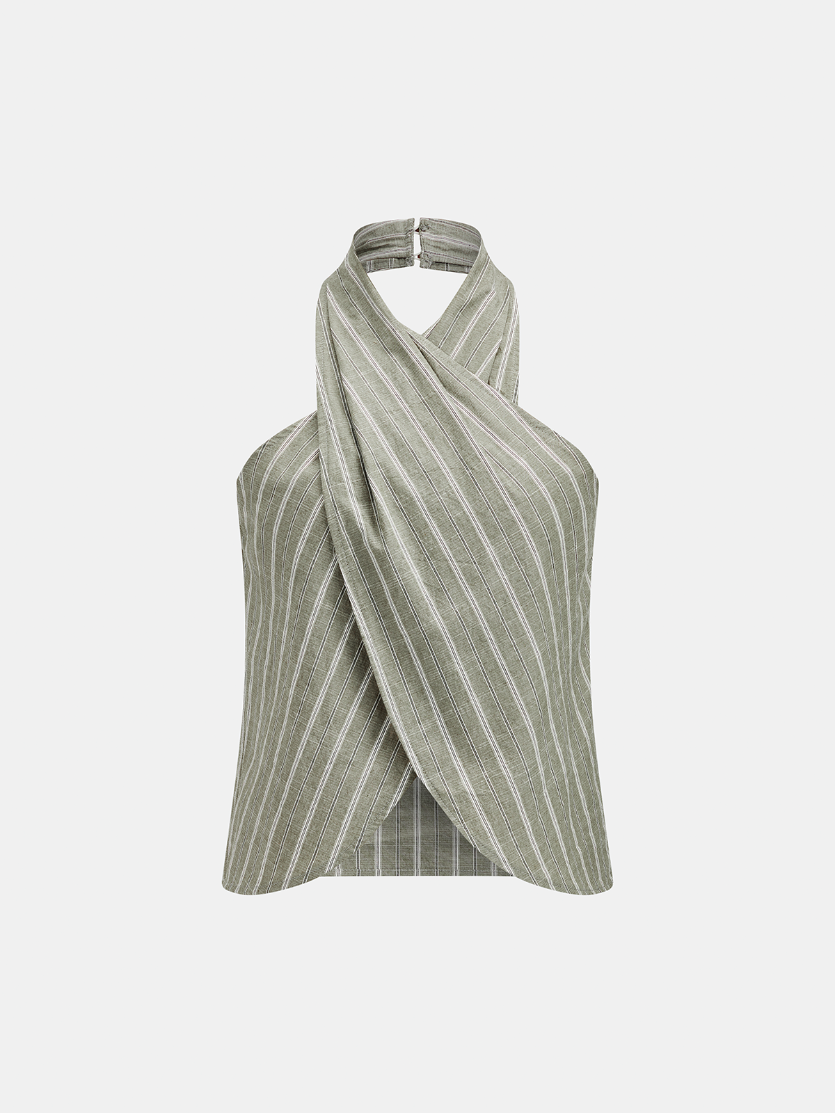 Striped Cotton Linen Halter Top & Pants Set