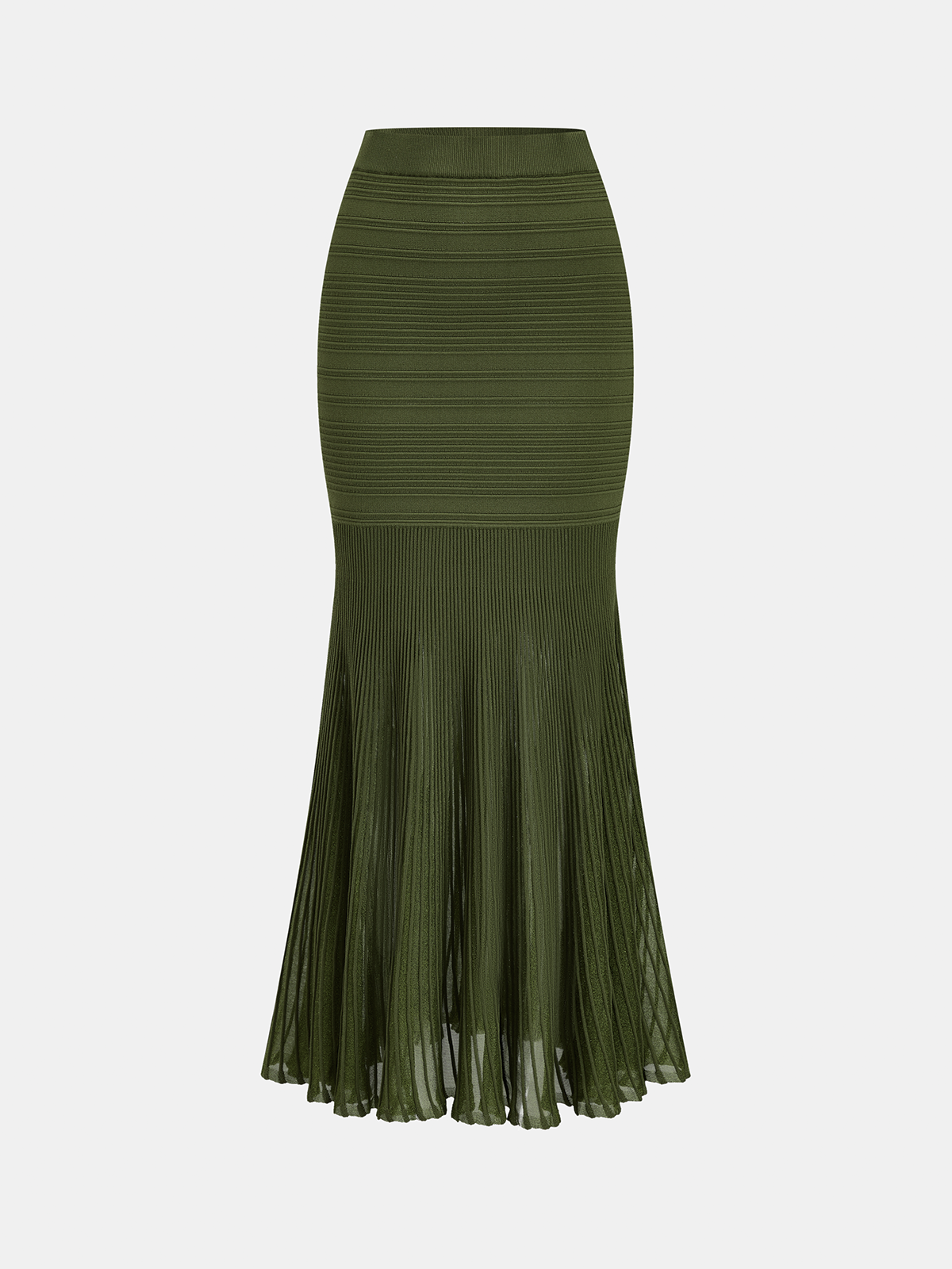 Textured Knit Top & Sheer Mermaid Skirt Set