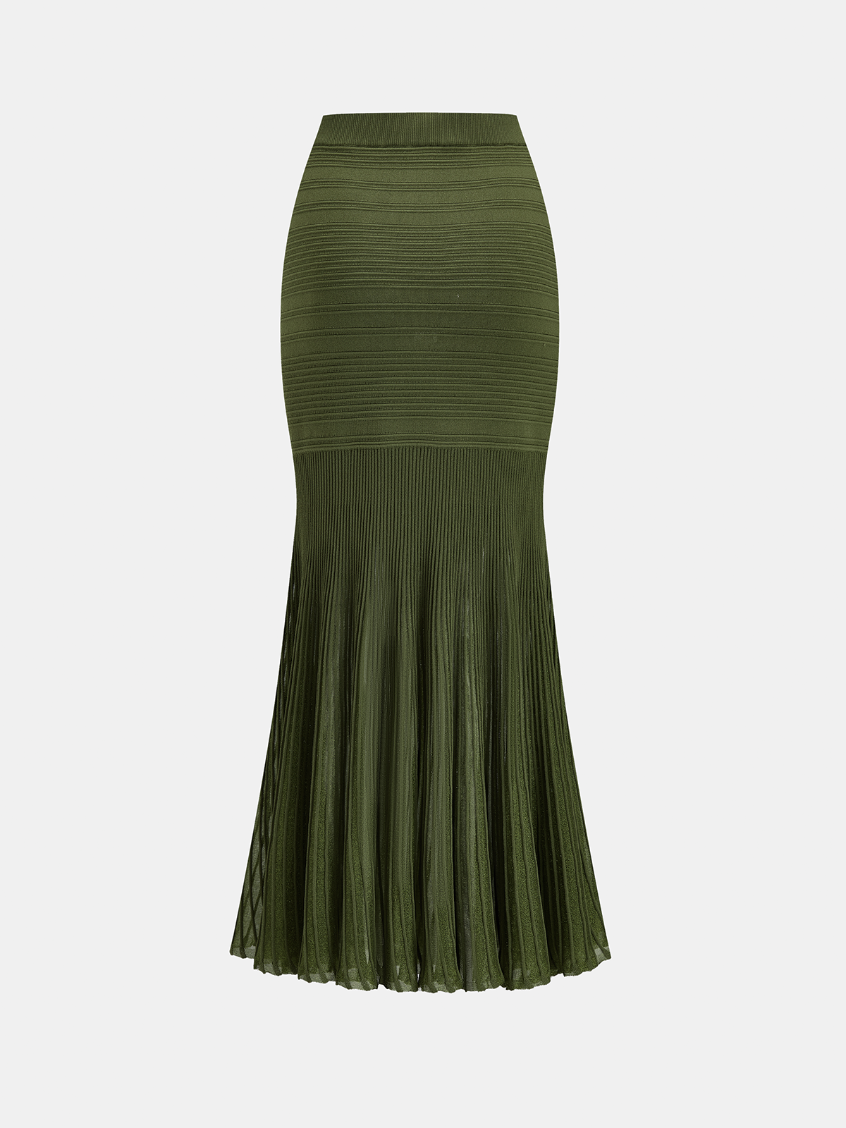 Textured Knit Top & Sheer Mermaid Skirt Set