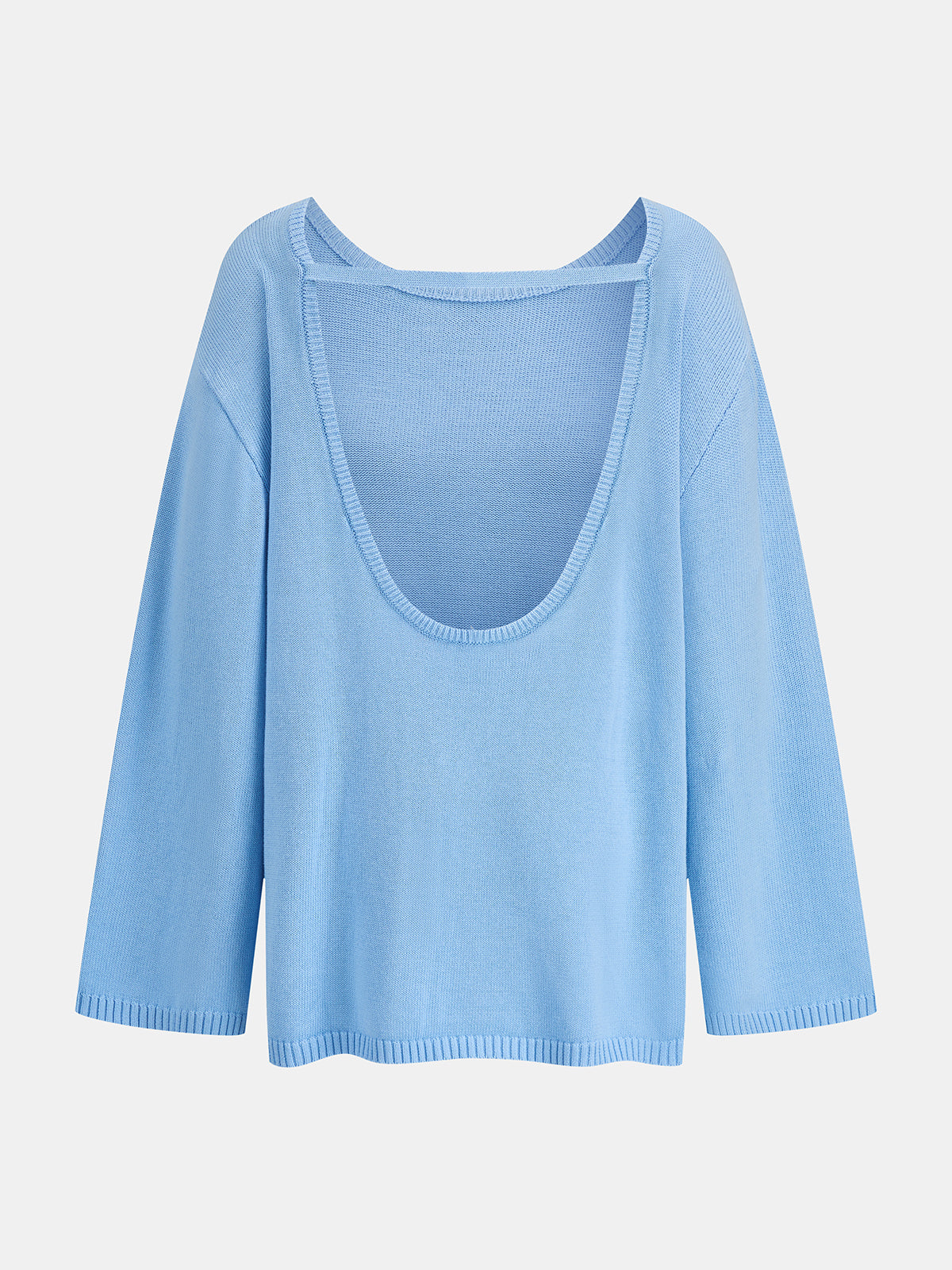 Loose Backless Long Sleeve Sweater
