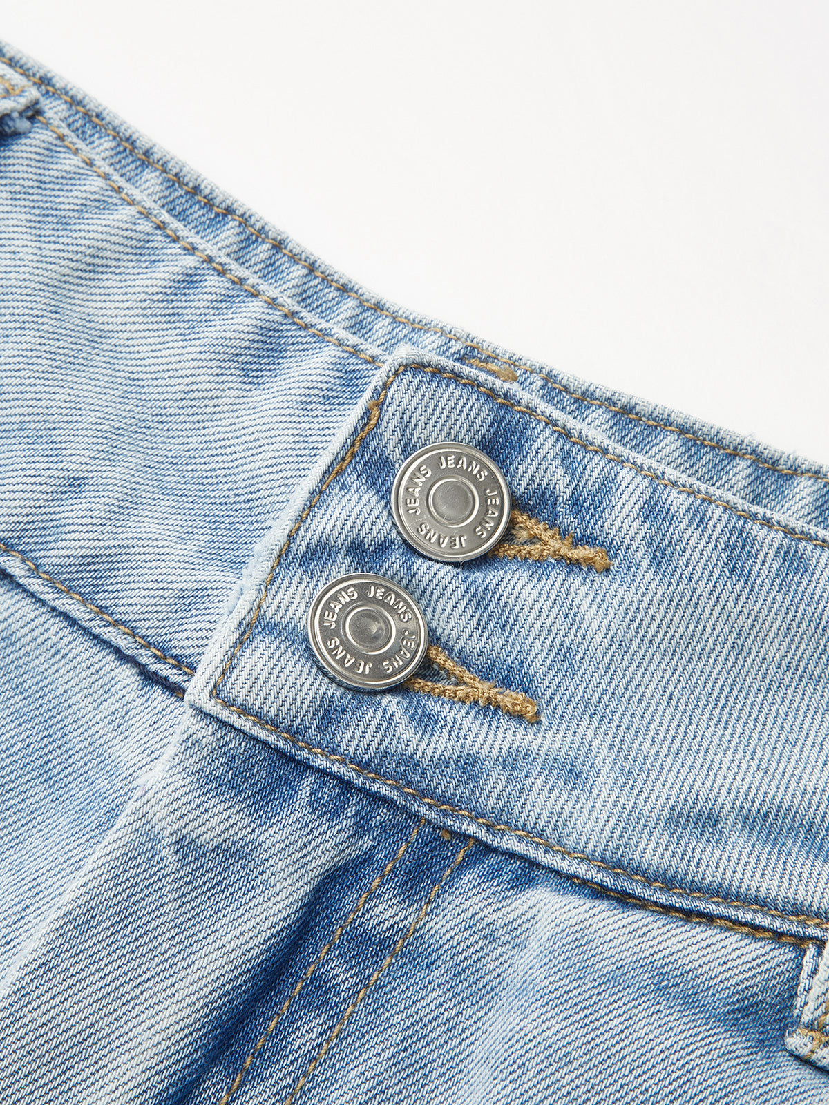 Washed Pleated Wide Leg Jeans