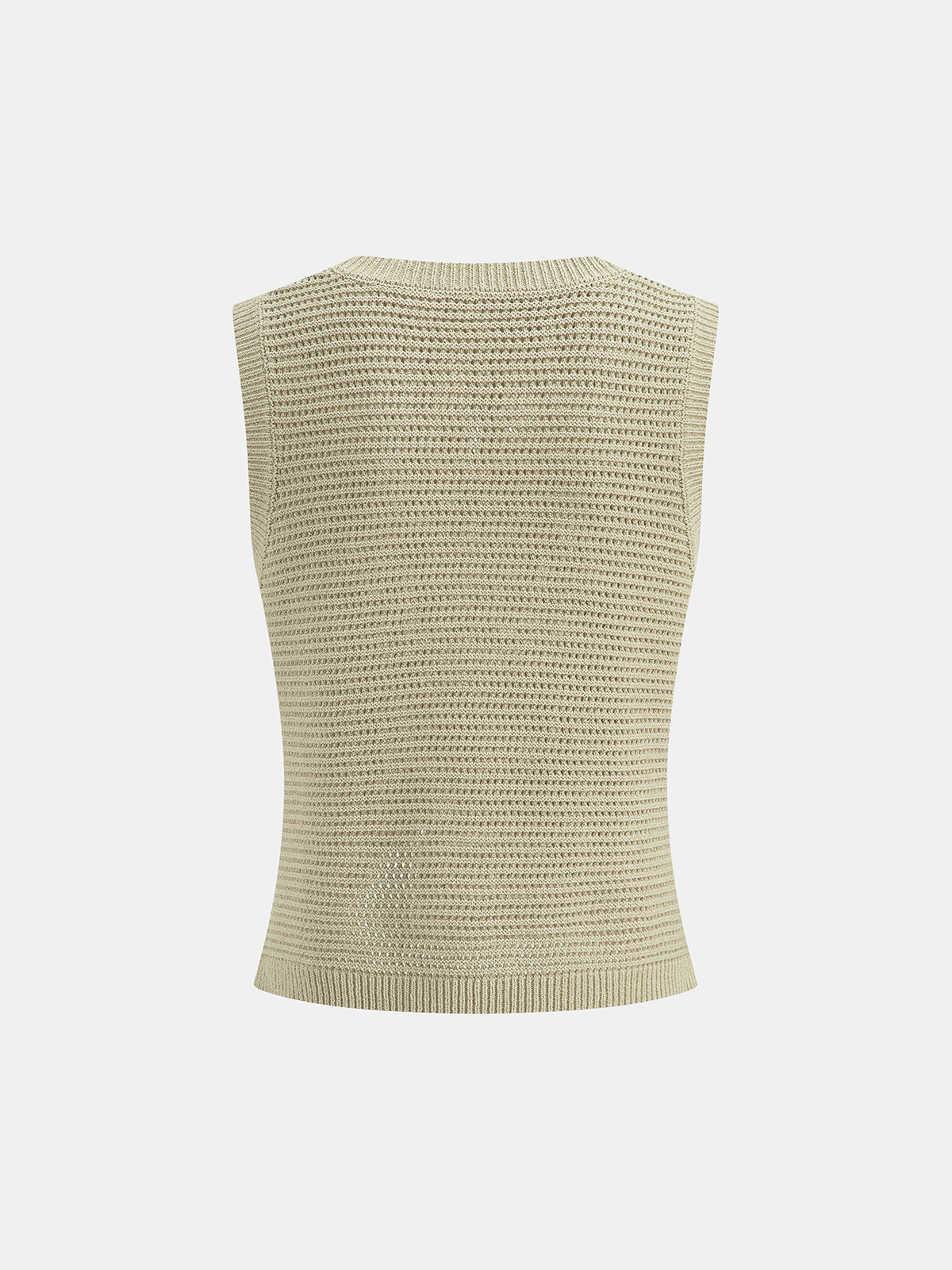 Open Knit Sleeveless Tank Top & Shorts Set