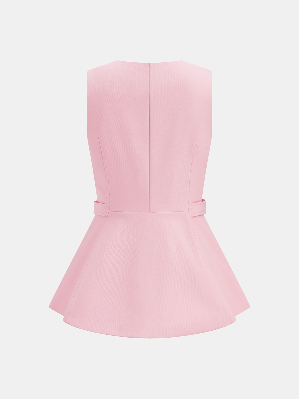 Sleeveless Peplum Vest & Flare Pants Set
