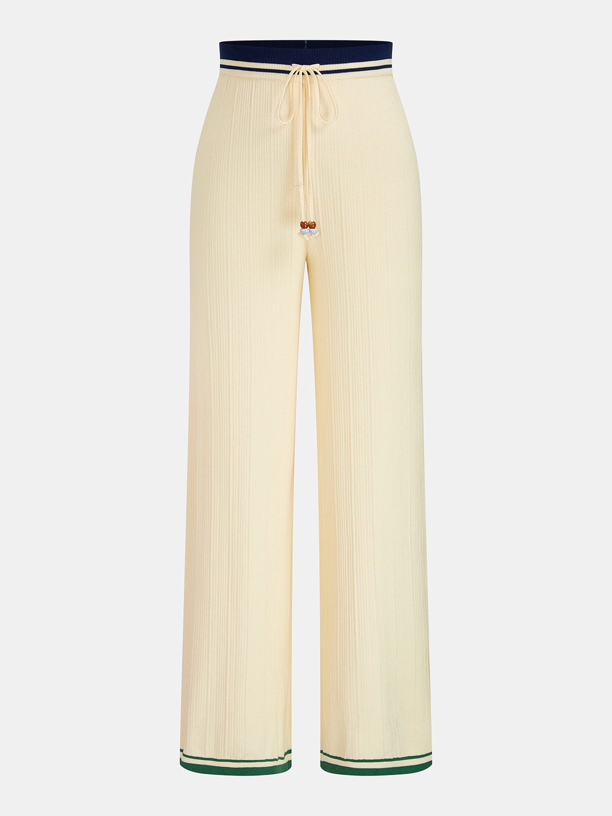 Contrast Trim Ribbed Knit Co-Ord Set