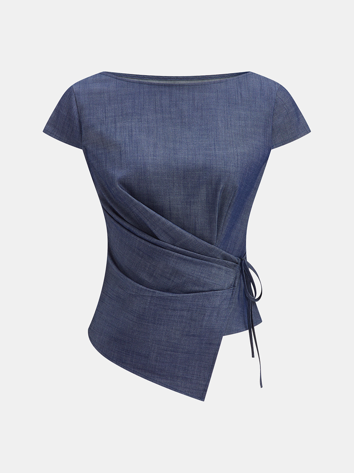Asymmetrical Wrap Top & Belted Pant Set