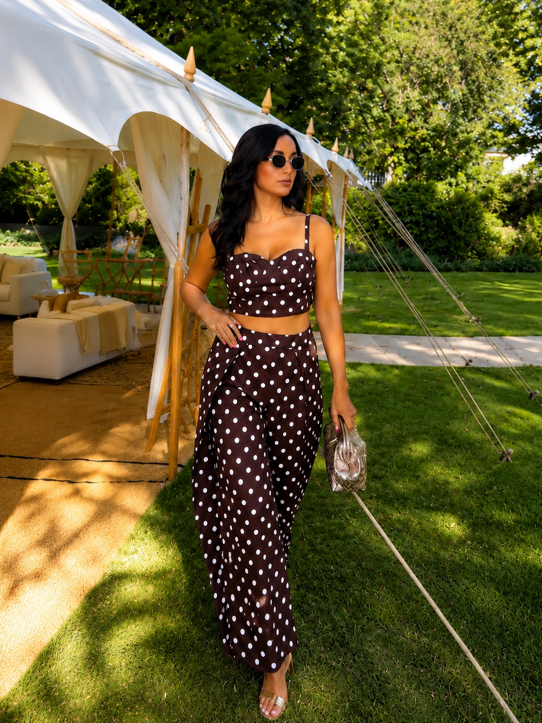 Polka Dot Cami Top & Pants Set