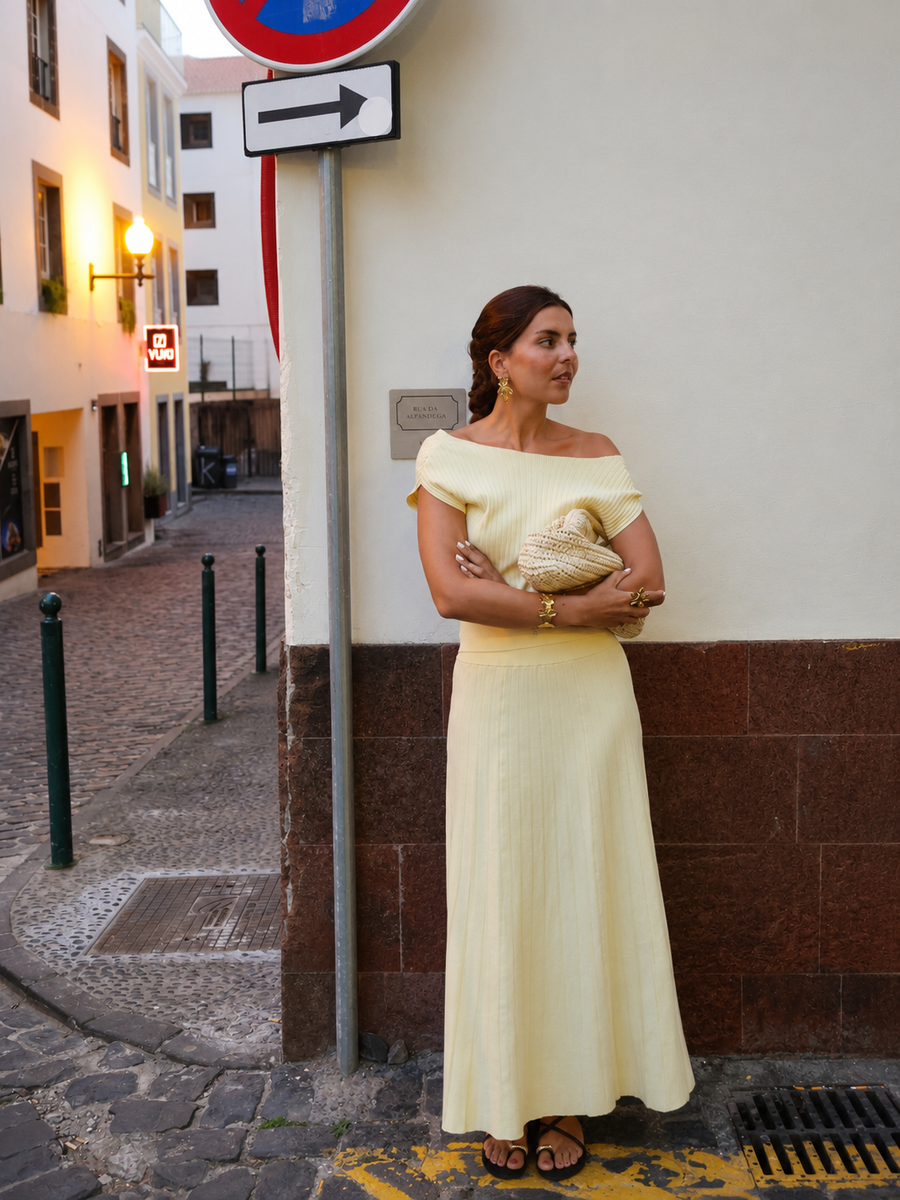 Ribbed Knit Maxi Skirt