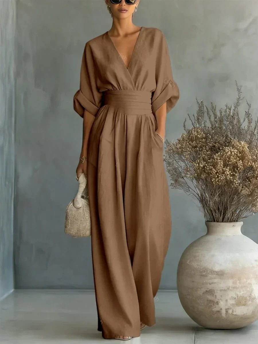 The Capella | V-Neck High-Waist Jumpsuit