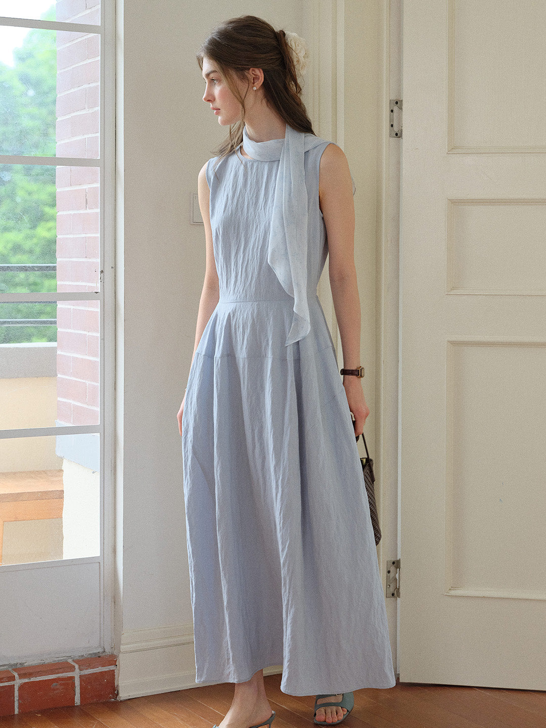 Maci Round Neck Simple Dress