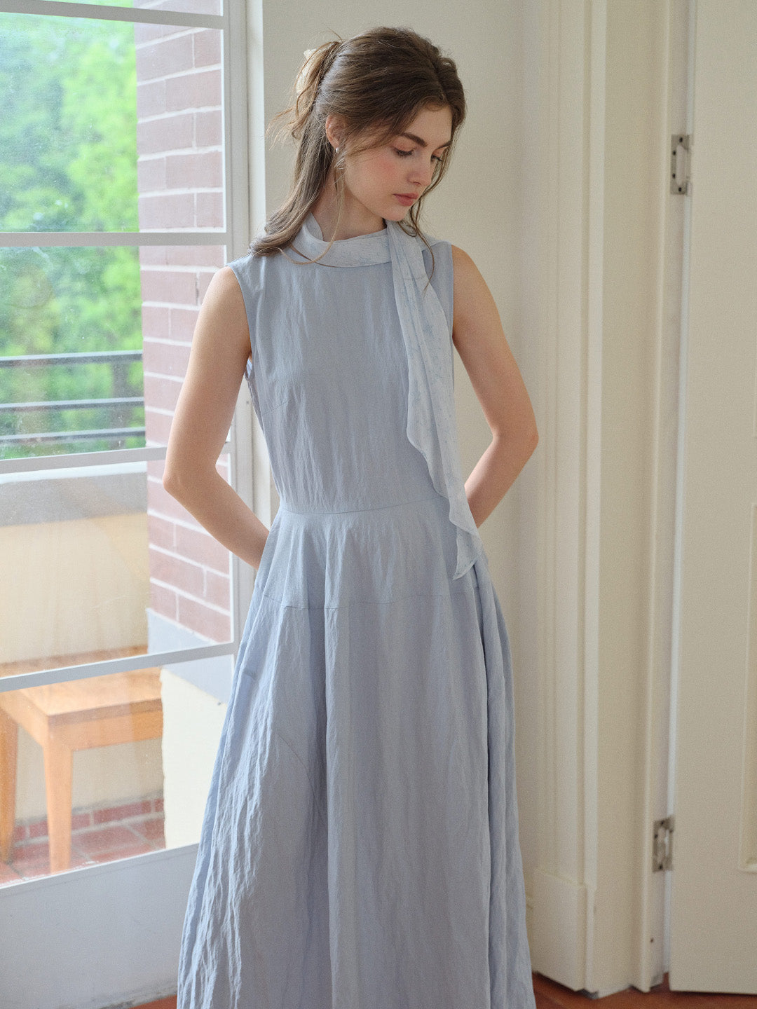 Maci Round Neck Simple Dress