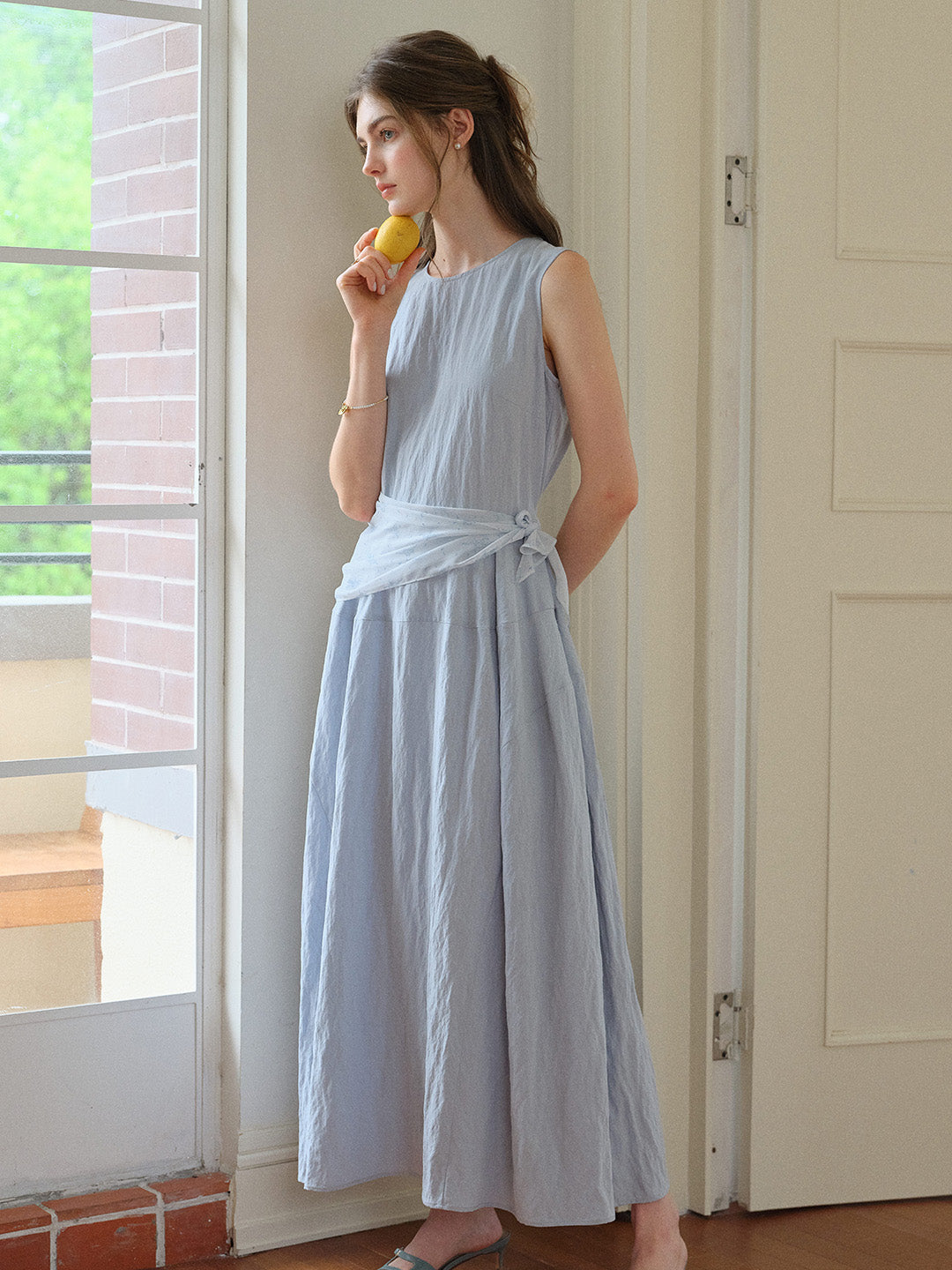 Maci Round Neck Simple Dress