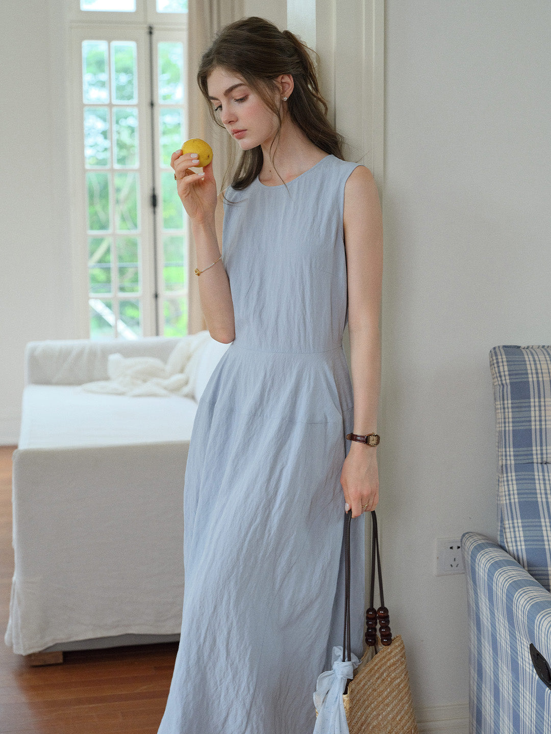Maci Round Neck Simple Dress