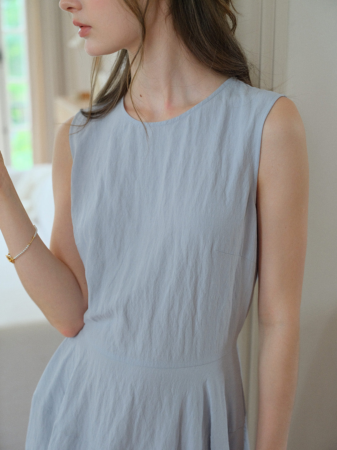 Maci Round Neck Simple Dress