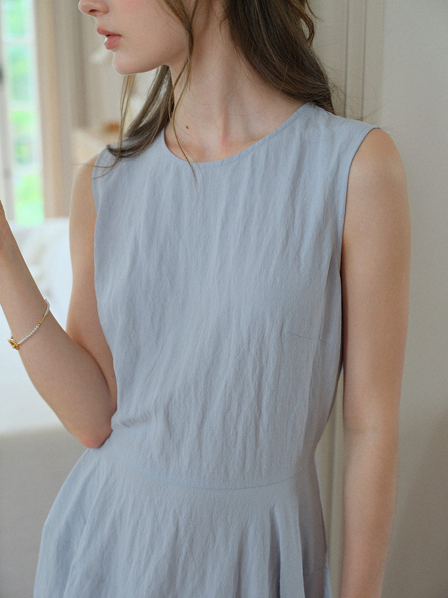 Maci Round Neck Simple Dress