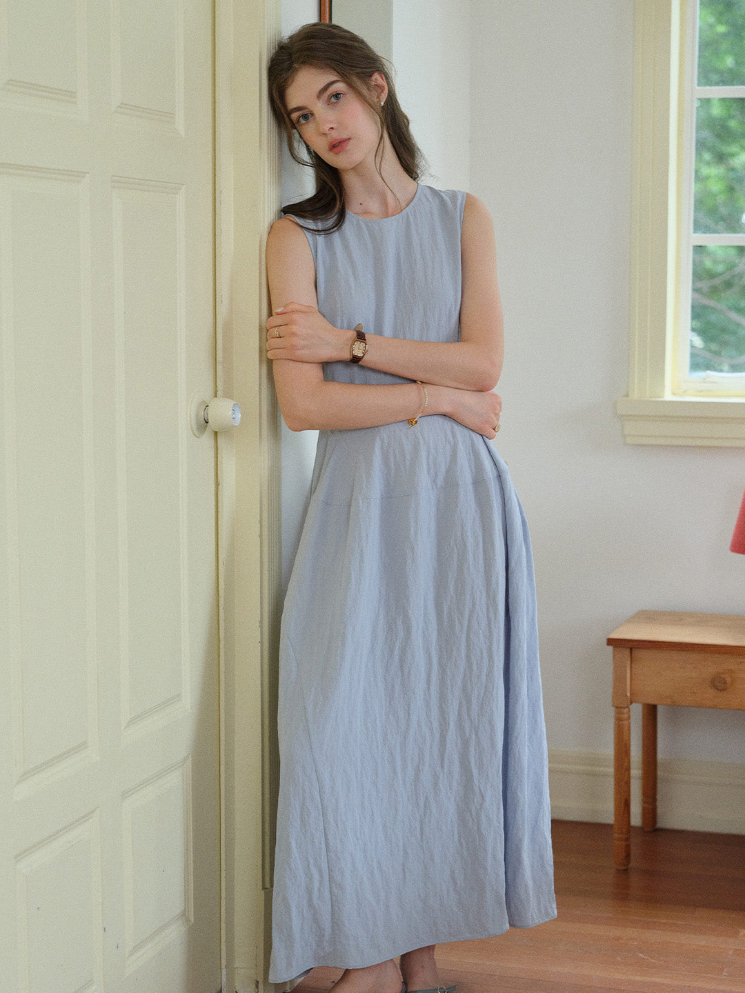 Maci Round Neck Simple Dress