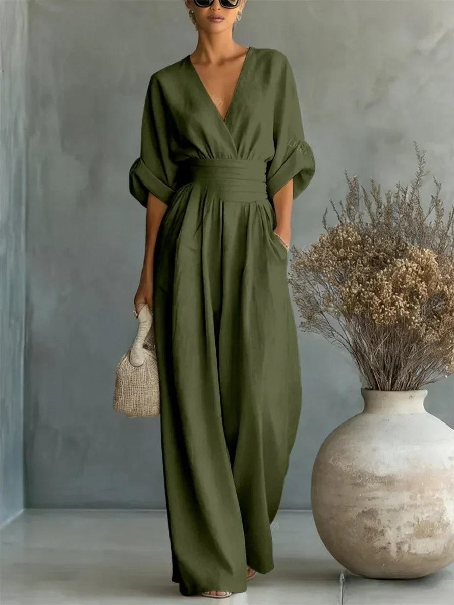 The Capella | V-Neck High-Waist Jumpsuit